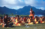 photo of group of native Samoans dressed in native costumes