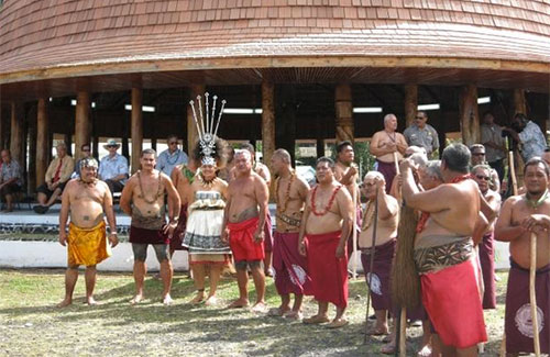 photo of samoans in traditional garments