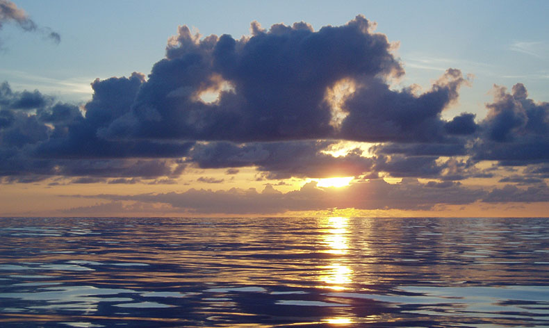 Photo of sunset at Papahānaumokuākea
