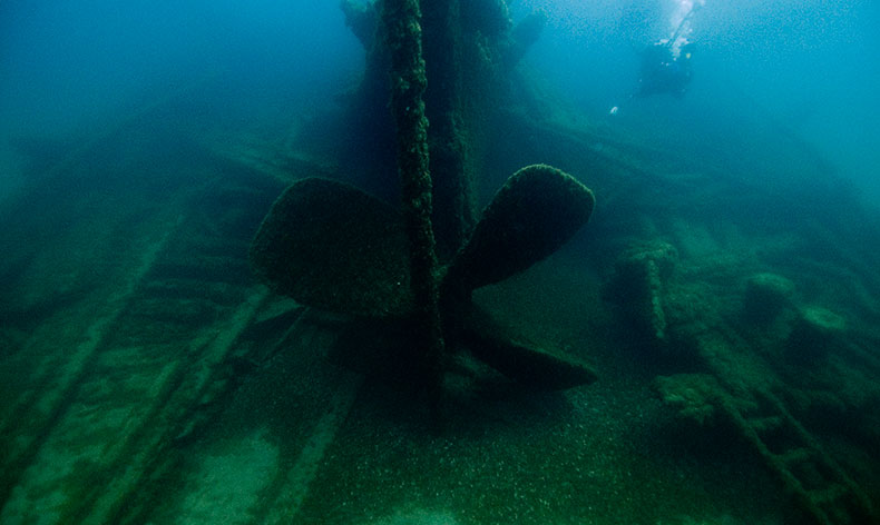 Photo of motor of shipwreck