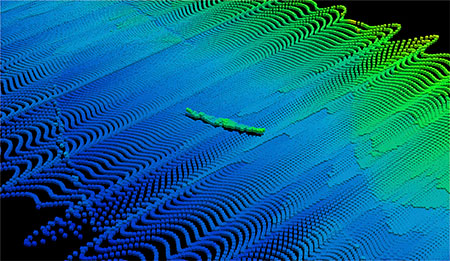 photo of multibeam sonar of the ituna