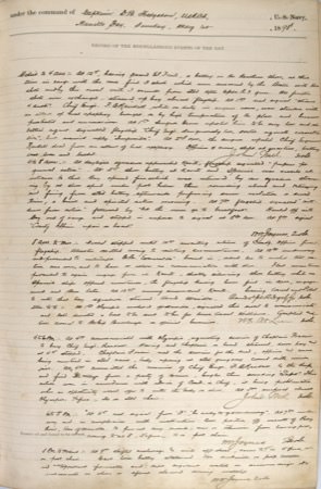 page from the mcculloch's log book