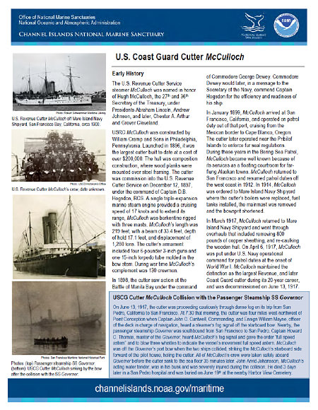 U.S. Coast Guard Cutter McCulloch Fact Sheet