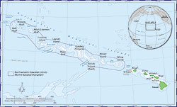 Northwestern Hawaiian Islands Marine National Monument map