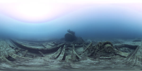 the remains of the w.p thew on the bottom of the lake